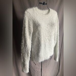Beautiful Cozy Winter White Faux Fur Sweater
